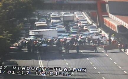 Protesta por gasolinazo afecta vialidad en Tlalpan