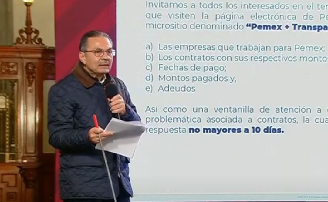 El director de Pemex calificó de "falsa" la información presentada en los medios. Foto: Captura de pantalla