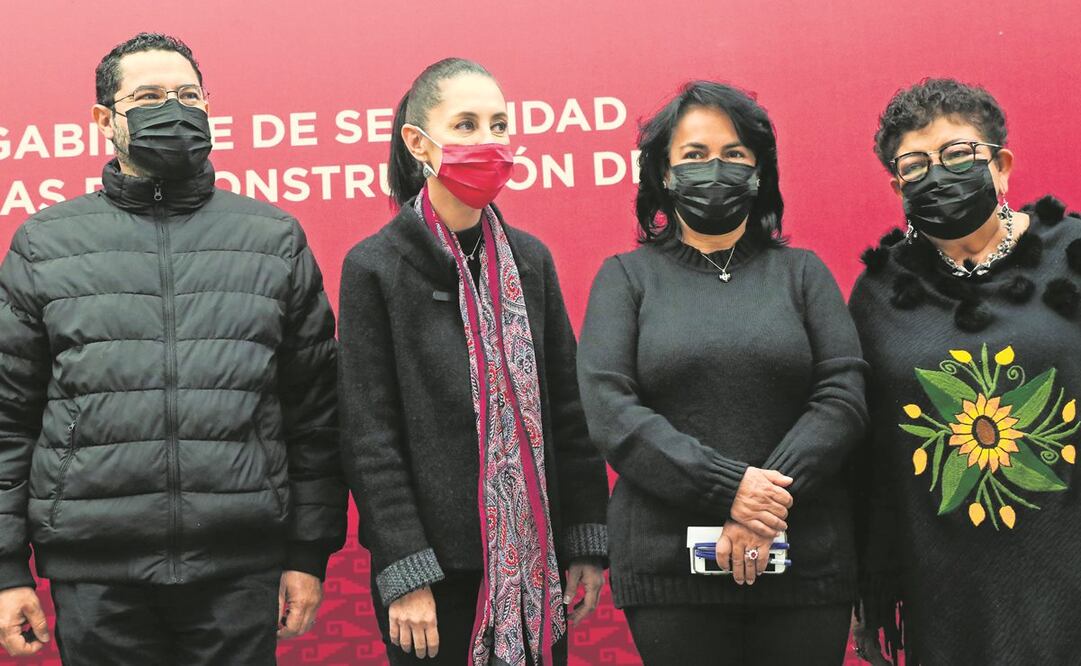 La jefa de Gobierno, Claudia Sheinbaum, y la alcaldesa de Azcapotzalco, Margarita Saldaña, informaron que se acordó la instalación de un cuartel de la Guardia Nacional en la demarcación. Foto: Diego Simón. El Universal