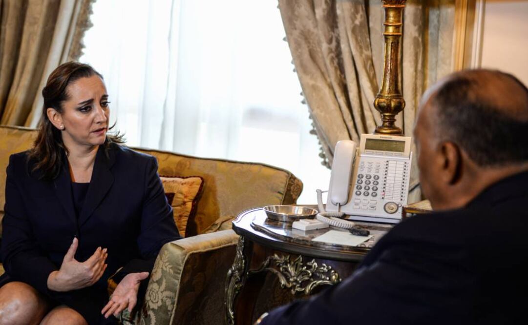 El ministro de Exteriores egipcio, Sameh Shukri, prometió, en una rueda de prensa conjunta en El Cairo con su homologa mexicana, Claudia Ruiz Massieu, realizar una investigación transparente de ese ataque (Foto: AP)