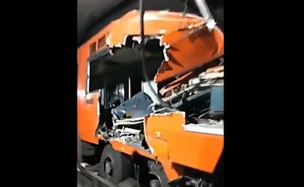 VIDEO: Así quedaron los vagones tras choque de trenes en Línea 3 del Metro