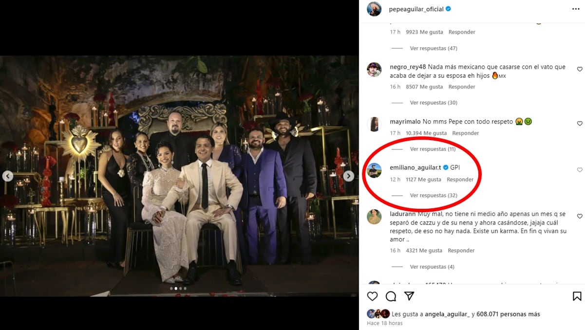Pepe Aguilar compartió una serie de fotos familiares de la boda de su hija Ángela Aguilar y su ahora esposo, el cantante Christian Nodal.
<p><p>Foto: Instagram