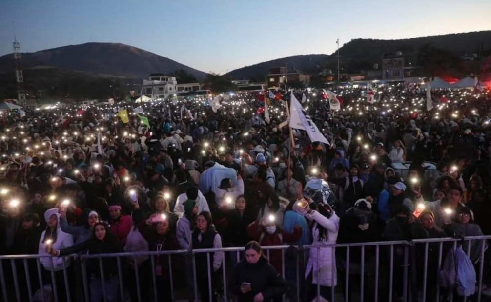Más de 50 mil jóvenes de todo el país participaron en la 44 Marcha Nacional Juvenil a Cristo Rey 2026, en el centenario del inicio de la resistencia cristera (31/01/26). Foto: Especial
