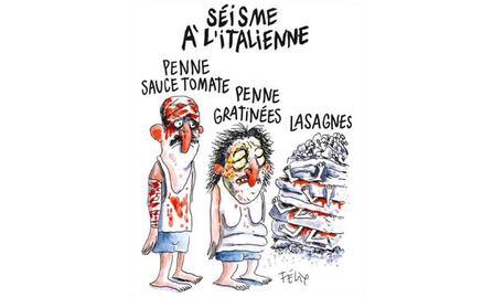 Un dibujo de "Charlie Hebdo" desata indignación en Italia
