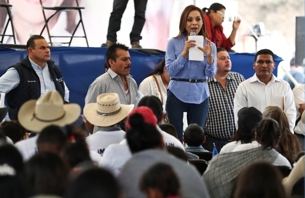 El día de ayer. La candidata a la gubernatura del Estado de México, Josefina Vazquez Mota, realizó un mitin en la zona de Villa de Allende. Foto: Cristopher Rogel Blanquet/EL UNIVERSAL