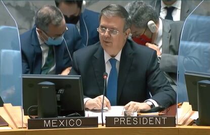 Ebrard pide ante la ONU combatir el tráfico de armas junto al sector privado