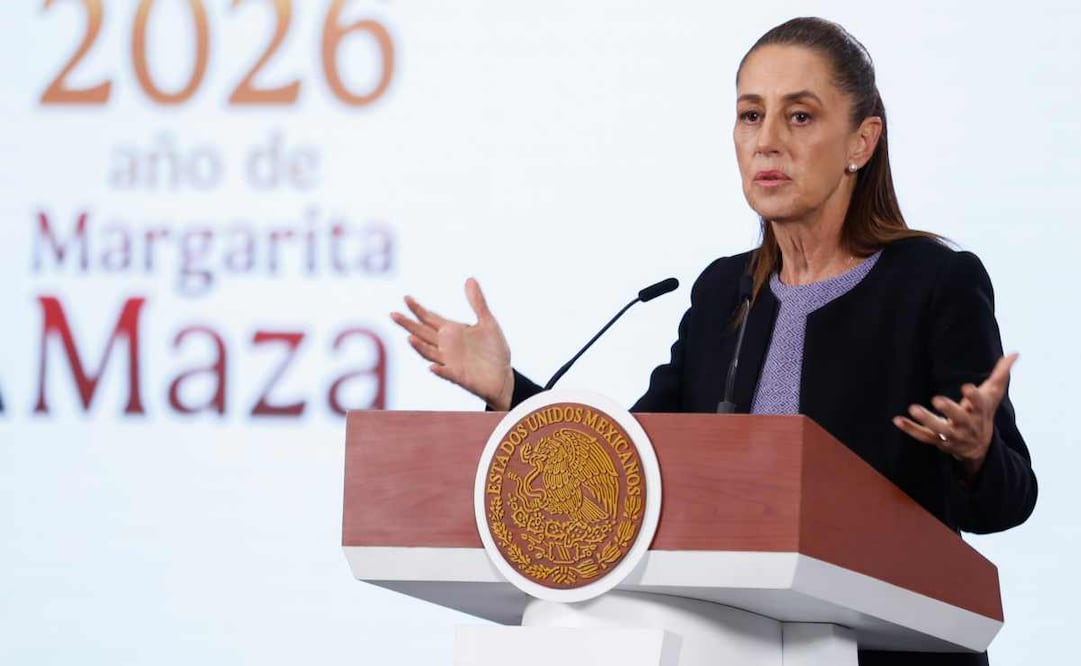 La presidenta Claudia Sheinbaum durante la mañanera del 29 de enero del 2026. Foto: Diesgo Simón / EL UNIVERSAL
