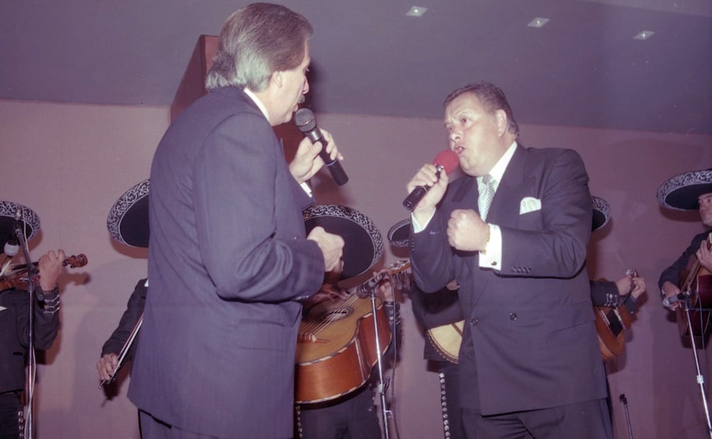 Presentación del disco “Poemas III”, en agosto de 1996, donde Stanley cantó a dueto con Benito Castro. Al evento asistieron Mario Bezares y Jorge Gil. Foto: Ramón Romero/Archivo EL UNIVERSAL.