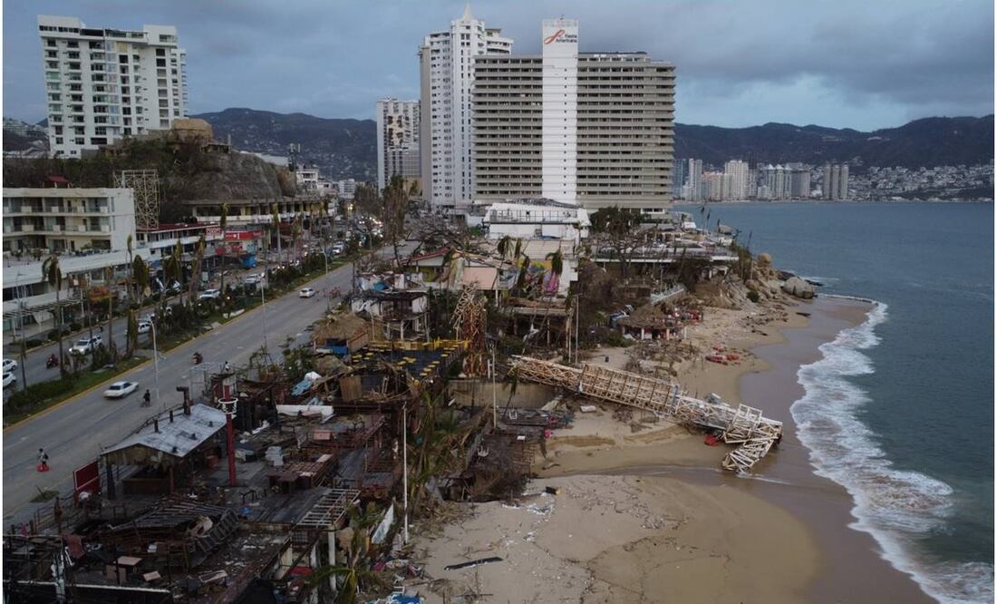 Autoridades reportaron 80% de afectaciones en el sector hotelero de Acapulco. Foto: Diego Prado/ EL UNIVERSAL