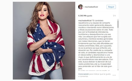 Alicia Machado responde a Trump sobre supuesto "video sexual"