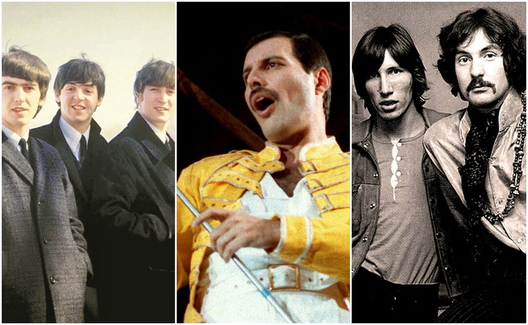The Beatles, Queen y Pink Floyd. Fotos: Archivo