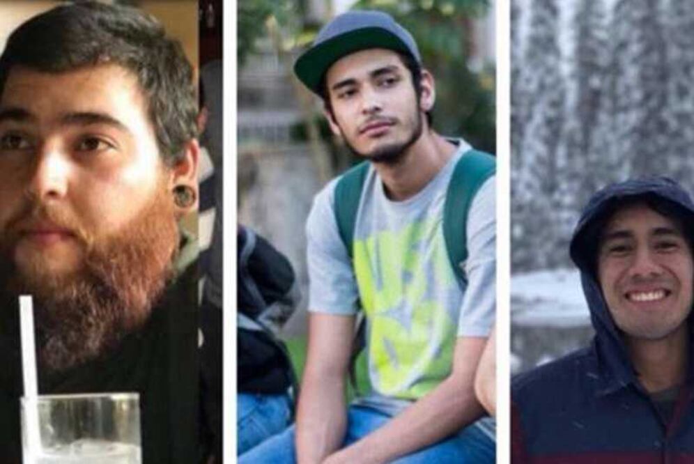 Marco Francisco García Ávalos, Jesús Daniel Díaz García y Javier Salomón Aceves Gastélum, estudiantes de cine de la Universidad de Medios Audiovisuales de Guadalajara, desaparecieron después de hacer una grabación. (Foto: especial)