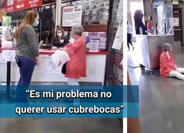 Mujer hace "berrinche" al negarse a usar cubrebocas en EU