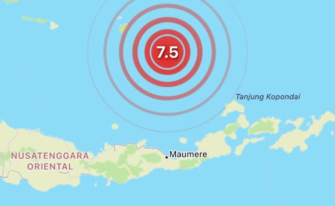 Terremoto de 7.6 sacude Indonesia; lanzan alerta de tsunami