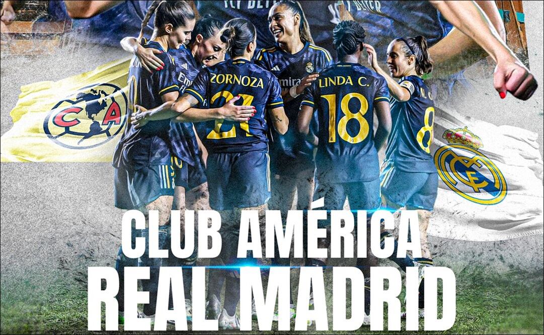 América vs Real Madrid en el Estadio Azteca - Foto: @realmadridfem