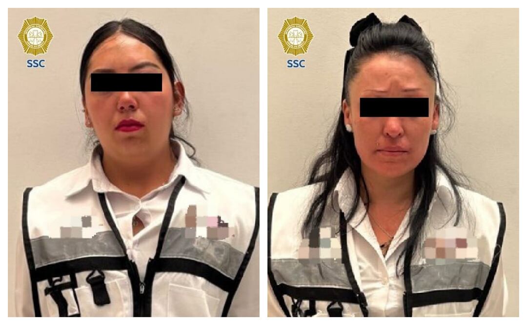 Falsas servidoras públicas; detenidas por extorsionar a comerciante en Viaducto Piedad. Foto: Especial