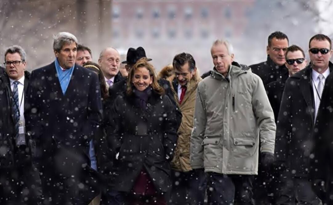 U.S. secretary of State Kerry and ministers Ruiz Massieu and Dion. (AP)