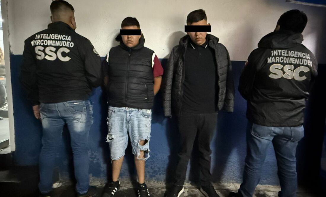 Detienen a presuntos integrantes de La Unión Tepito en Venustiano Carranza (12/06/2025). Foto: Especial