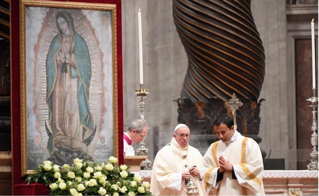 The ceremony honoring Our Lady of Guadalupe, patroness of the Americas was held earlier today in the St. Peter's Basilica in the Vatican. (Photo: EFE)
