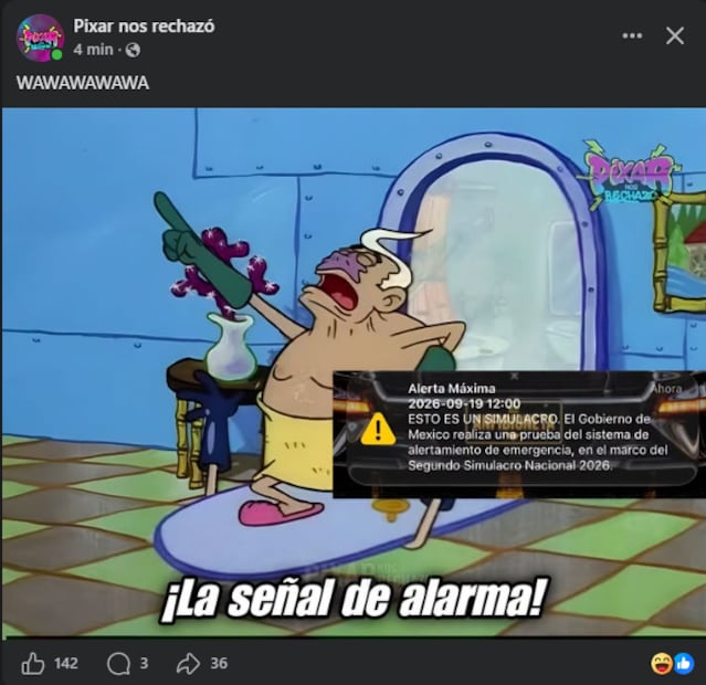 Usuarios reaccionan al 2° Simulacro Nacional con la mejor ola de memes en redes. Foto: Captura de pantalla