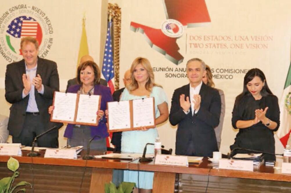 El jefe de Gobierno Miguel Ángel Mancera participó en la Reunión de las Comisiones Sonora-Nuevo México, donde las entidades pactaron trabajo común. (CDMX)