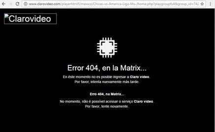 Falla en PC la transmisión del Chivas-América por Claro Video