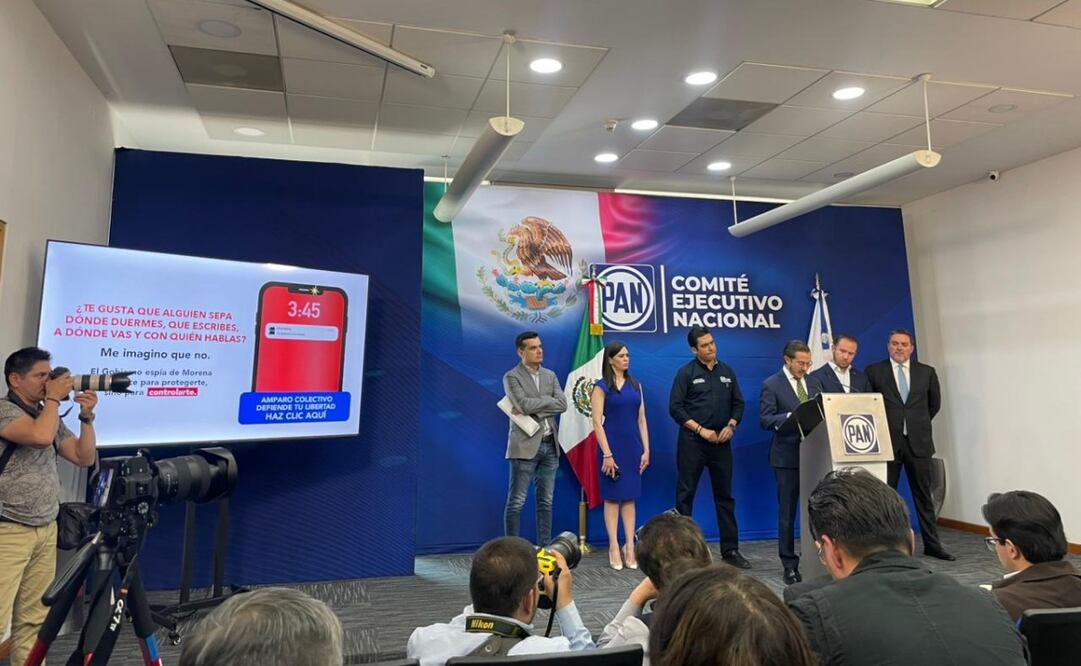 Panistas en rueda de prensa. Foto: Especial