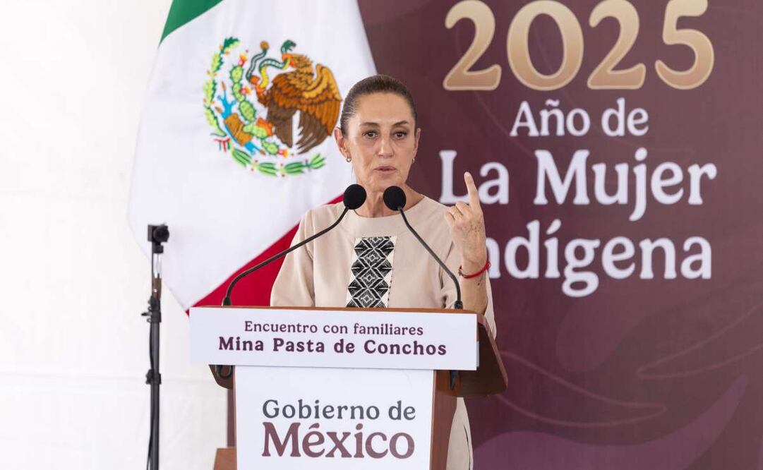 La presidenta Claudia Sheinbaum Pardo encabezó un Encuentro con familiares de las victimas por el derrumbe de la Mina Pasta de Conchos, en San Juan de Sabinas, Coahuila. Foto: Hugo Salvador/EL UNIVERSAL