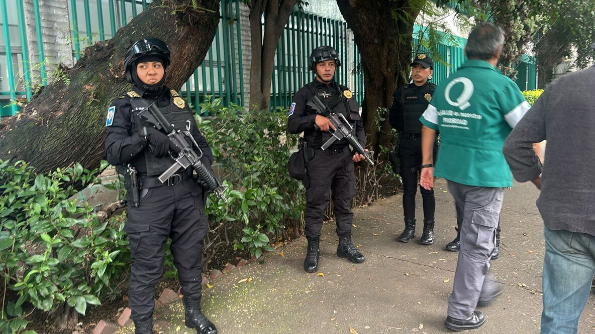 Refuerzan seguridad en Colegio de Bachilleres 20 tras presuntas amenazas en redes. Foto: Especial