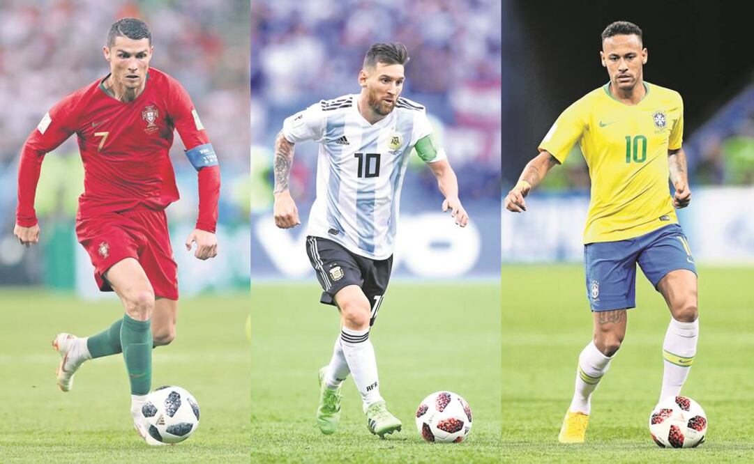 Cristiano Ronaldo, Lionel Messi, Neymar (FOTOS: GETTY IMAGES)