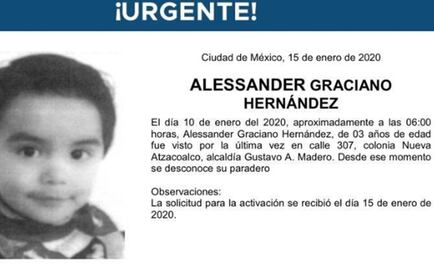 Activan Alerta Amber para localizar a Alessander Graciano Hernández; desapareció en la GAM