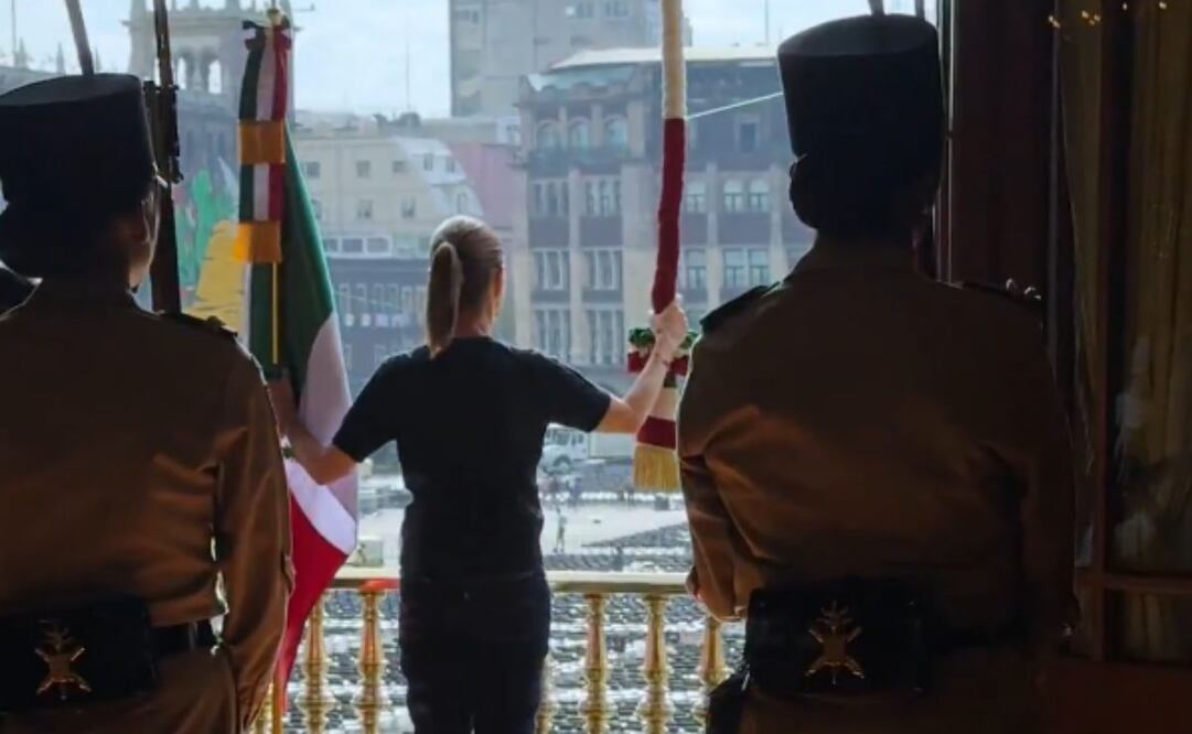 La presidenta Claudia Sheinbaum revela cómo practica para dar el Grito este 15 de septiembre. Foto: Captura