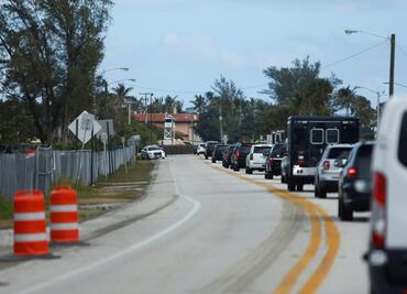 Detienen a conductor de la comitiva de Trump por portar un arma
