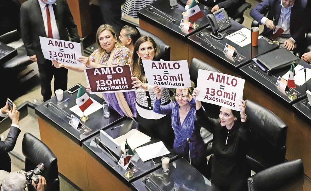 Senadoras del PAN acusan que los resultados del gobierno del presidente López Obrador son terribles, con 130 mil asesinatos.