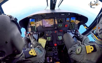 Rescatan vía aérea a tripulante de embarcación en Veracruz