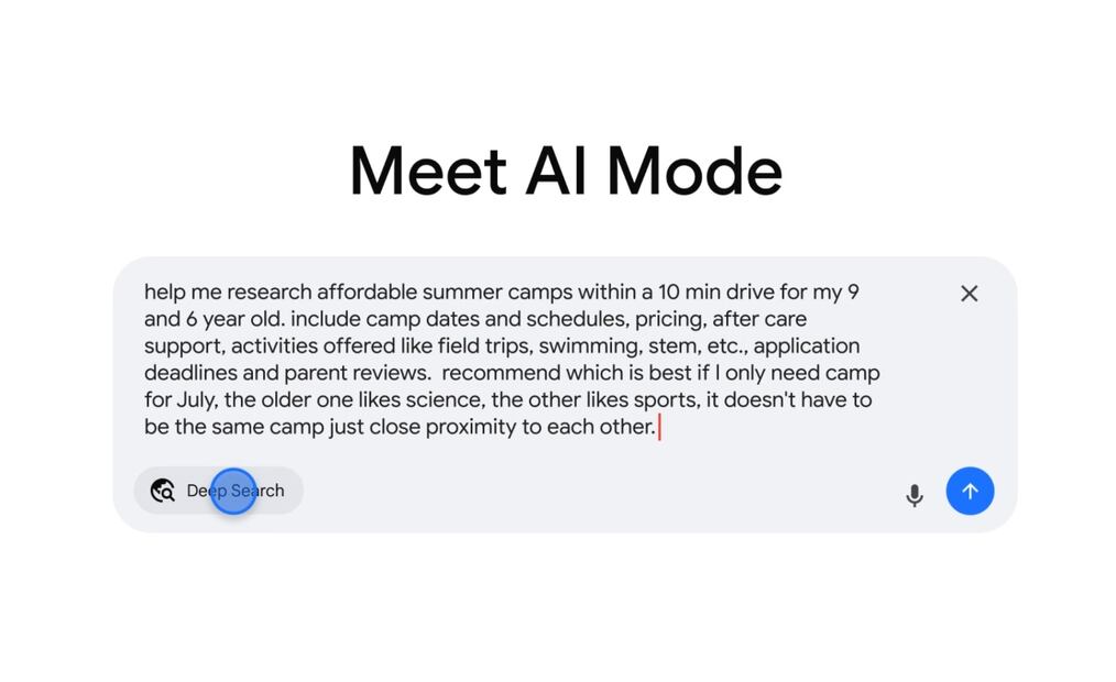 Modo IA en español: así transformará la búsqueda en Google. Imagen: Google
