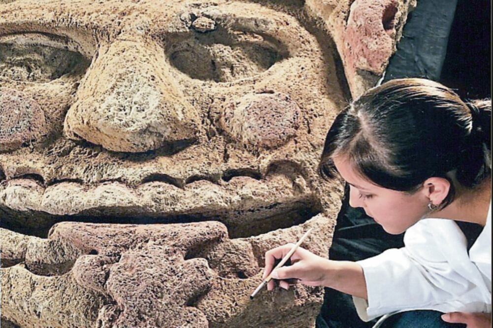 Algunos de los colores utilizados por los mexicas para decorar fueron blanco, negro, rojo, amarillo y azul (CORTESÍA CRISTINA BARRAGÁN / PROYECTO TEMPLO MAYOR)