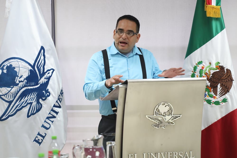 Conferencia "La enseñanza lúdica de la oratoria" por Waldo Fabián González, durante el taller del Instituto Global de Comunicación (GERMÁN ESPINOSA. EL UNIVERSAL)