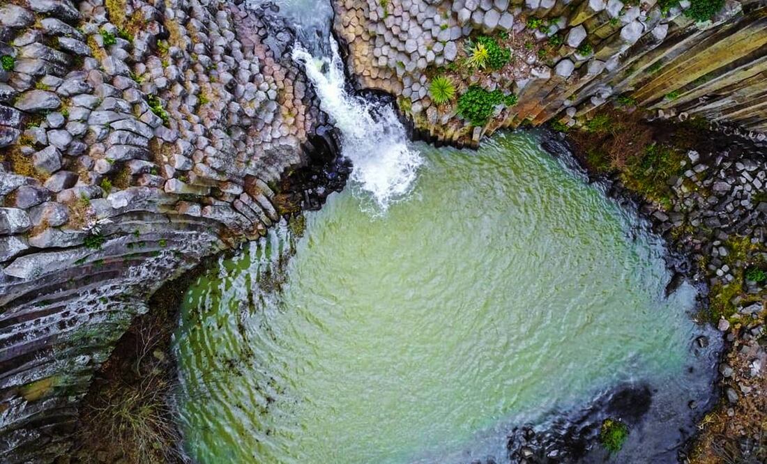 Prismas Basálticos en el Pueblo Mágico de Huasca de Ocampo. Foto: Istock