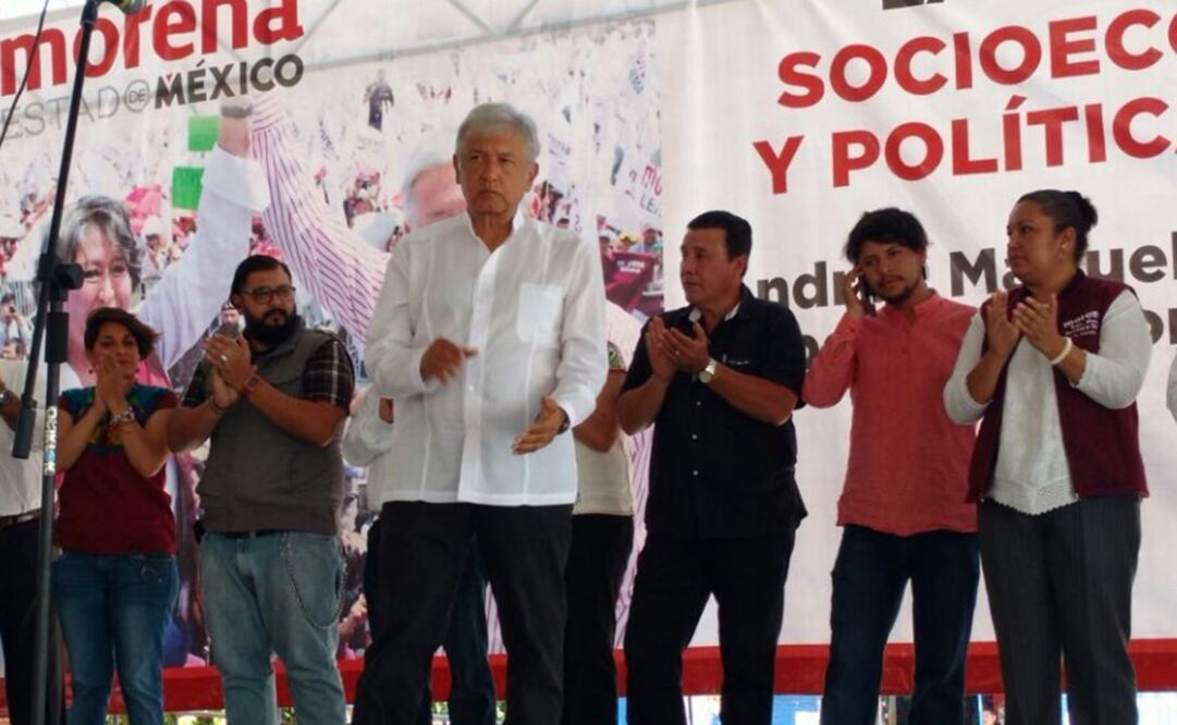Andrés Manuel López Obrador en Tepetlaoxtoc, Estado de México (Foto: Emilio Fernández Román)