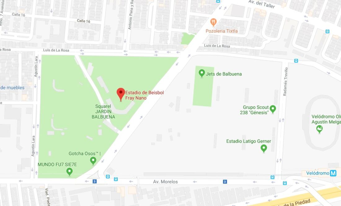 Ubicación del recinto deportivo. (Foto: Tomada de Google Maps)