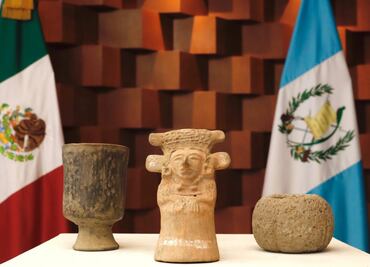 Restituye México piezas arqueológicas patrimonio de Guatemala; De la Fuente destaca alianza entre ambas naciones