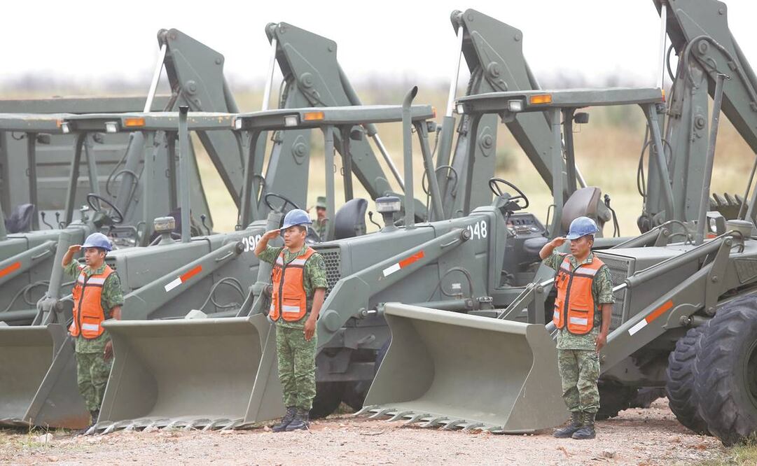 El Ejército se ha encargado de los trabajos de construcción del Aeropuerto Internacional Felipe Ángeles, en Santa Lucía. Fotos: JUAN BOITES/ ARCHIVO EL UNIVERSAL