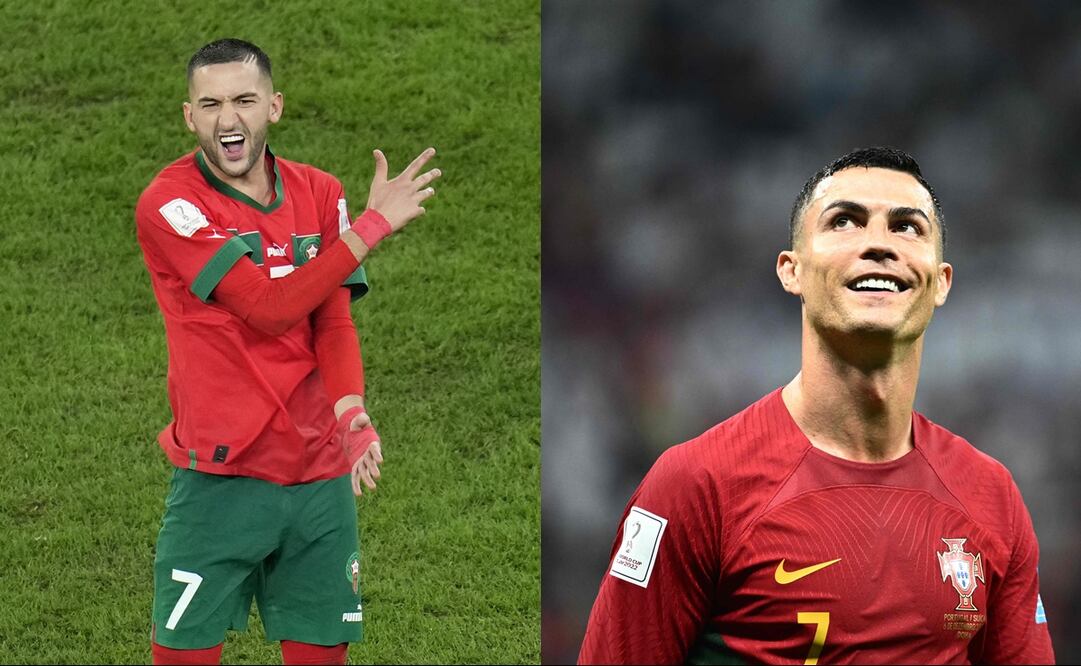 Hakim Ziyech y Cristiano Ronaldo, las figuras de su selección. FOTO: ESPECIAL 