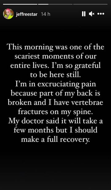 El youtuber Jeffree Star es hospitalizado tras accidente 