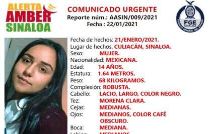 Buscan a Ana Sofía en Sinaloa; salió a visitar a una amiga y no regresó