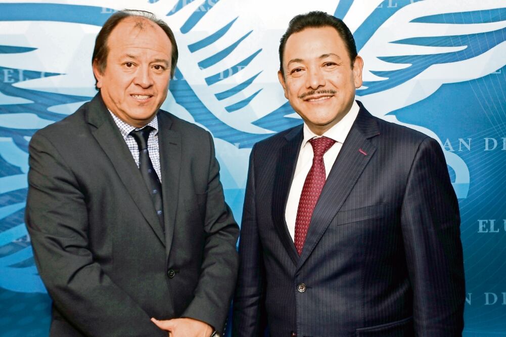 Jesús González, director del Cenaprece, y Héctor Serrano, secretario de Mov i l i d ad de la CDMX, hablaron sobre la diabetes en entrevista con EL UNIVERSAL. (FOTO: IRVIN OLIVARES. EL UNIVERSAL)