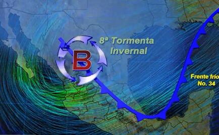 Prevén lluvia y frío por octava tormenta invernal