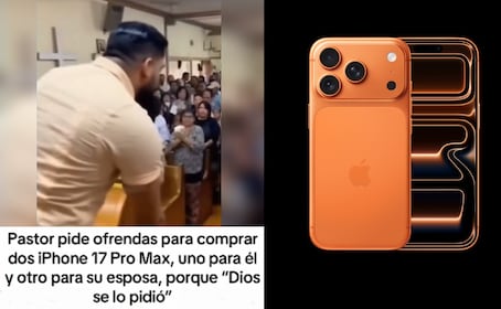 Pastor exige iPhone 17 Pro Max a su iglesia por "orden divina" y desata indignación en redes