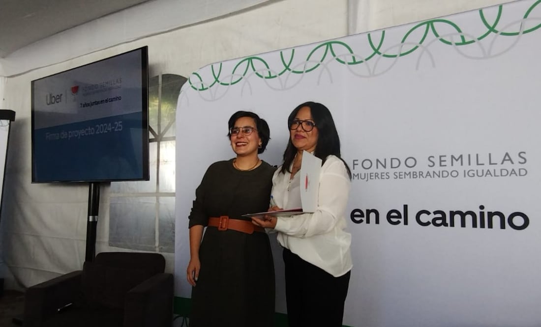 En el marco del Día Internacional para la Eliminación de la Violencia contra las Mujeres, Uber y la organización Fondo Semillas firmaron el proyecto 2024-25, con el que consolidan siete años de alianza en México por la defensa y fortalecimiento de los derechos de las mujeres, durante el 26 de noviembre del 2024. Foto: Samyra Sosa. EL UNIVERSAL